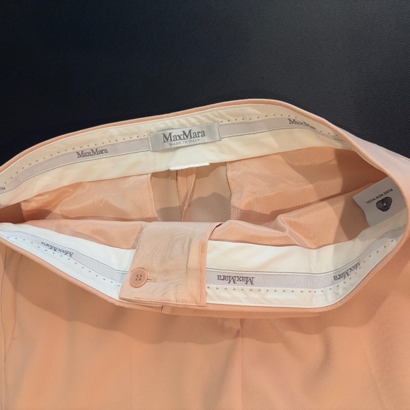 MaxMara Peach Dress Pants w/ Hidden Zipper, Button, and Eye/Hook Closure - Picture 11 of 14